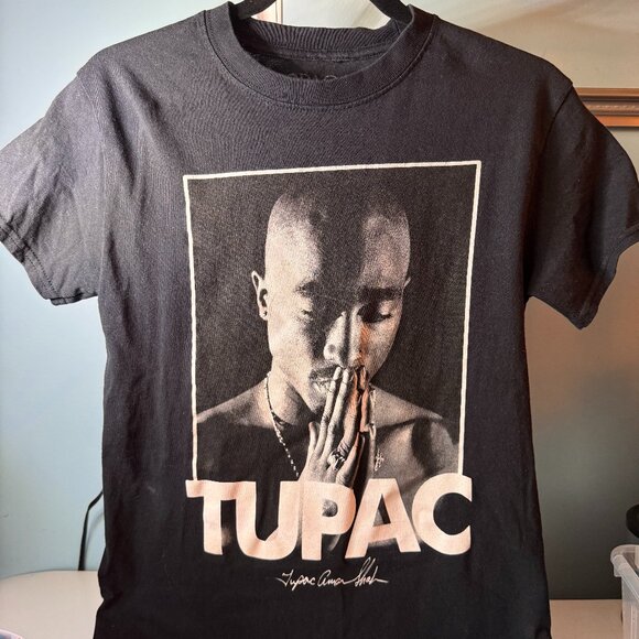 2PAC Tupac Shakur Graphic Tee M Black Bravado - Picture 1 of 2